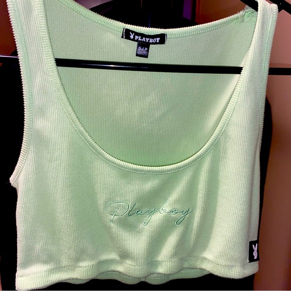 Green PlayBoy Crop Top - Picture 1 of 2